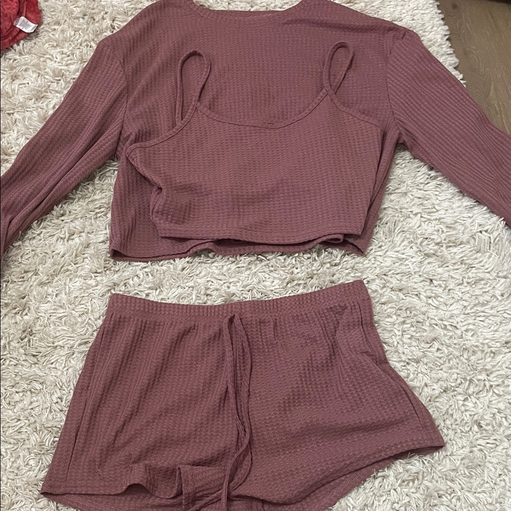 SHEIN Mauve Lounge Set